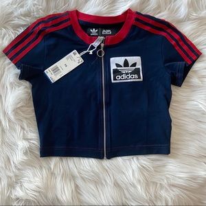 Adidas Crop Zip Top Size XS